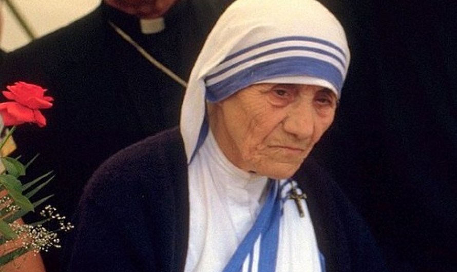 Mother Teresa at a pro-life meeting