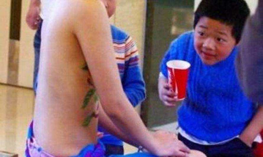 This kid really loves body paint